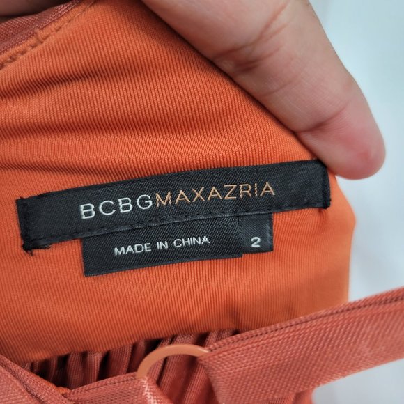 BCBGMaxazria Orange Mini Casual Dress Size 2 - ASO Taylor Swift - Picture 5 of 11